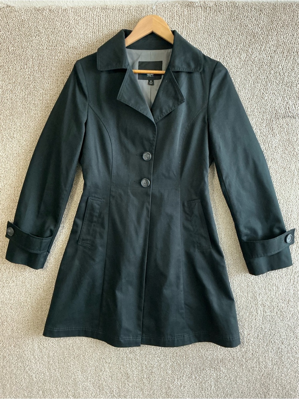 Mossimo Supply Co. Black Women's Trench Coat
